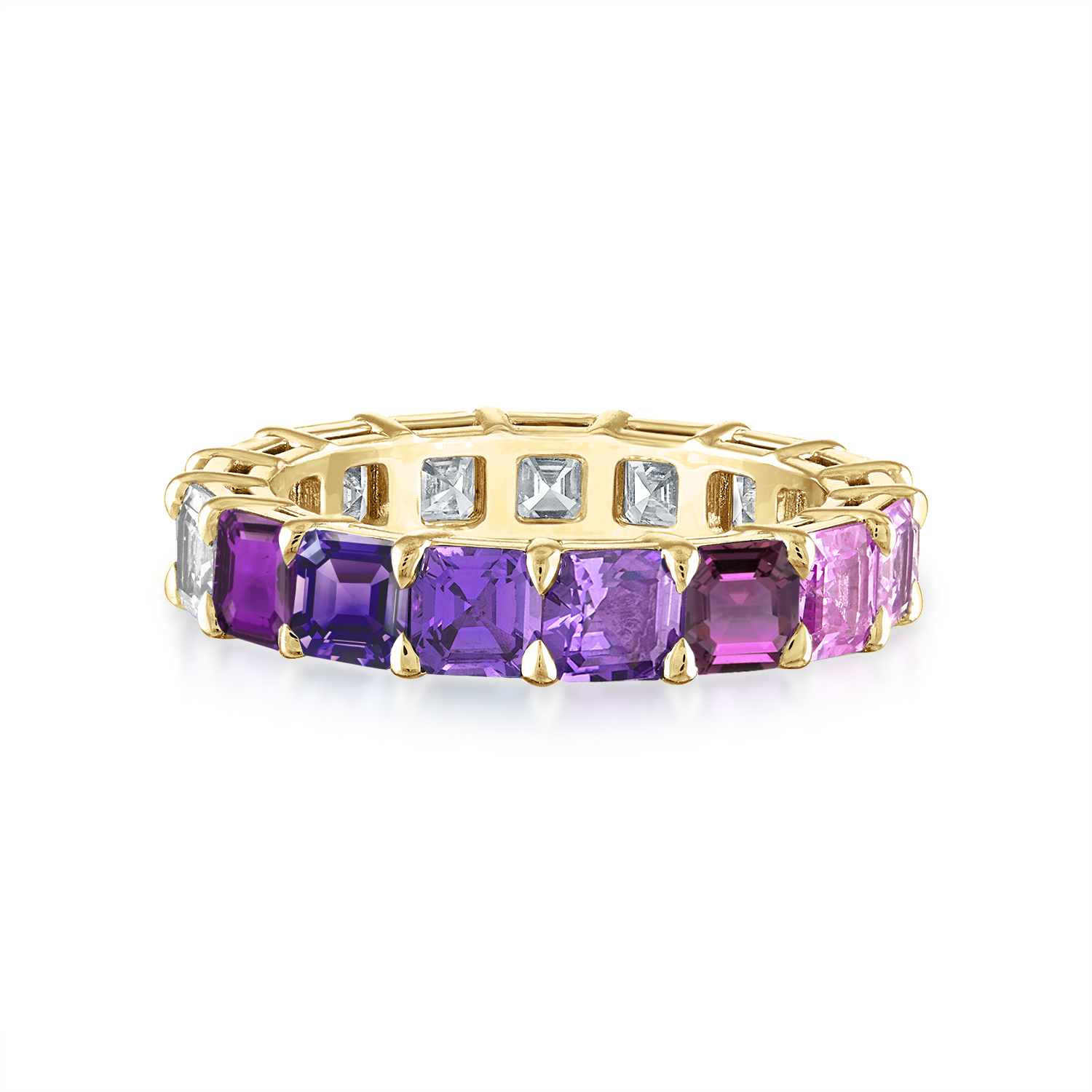 Monochromatic Ombre and Diamond Eternity Band
