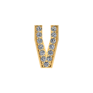 Slider Letter V Charm