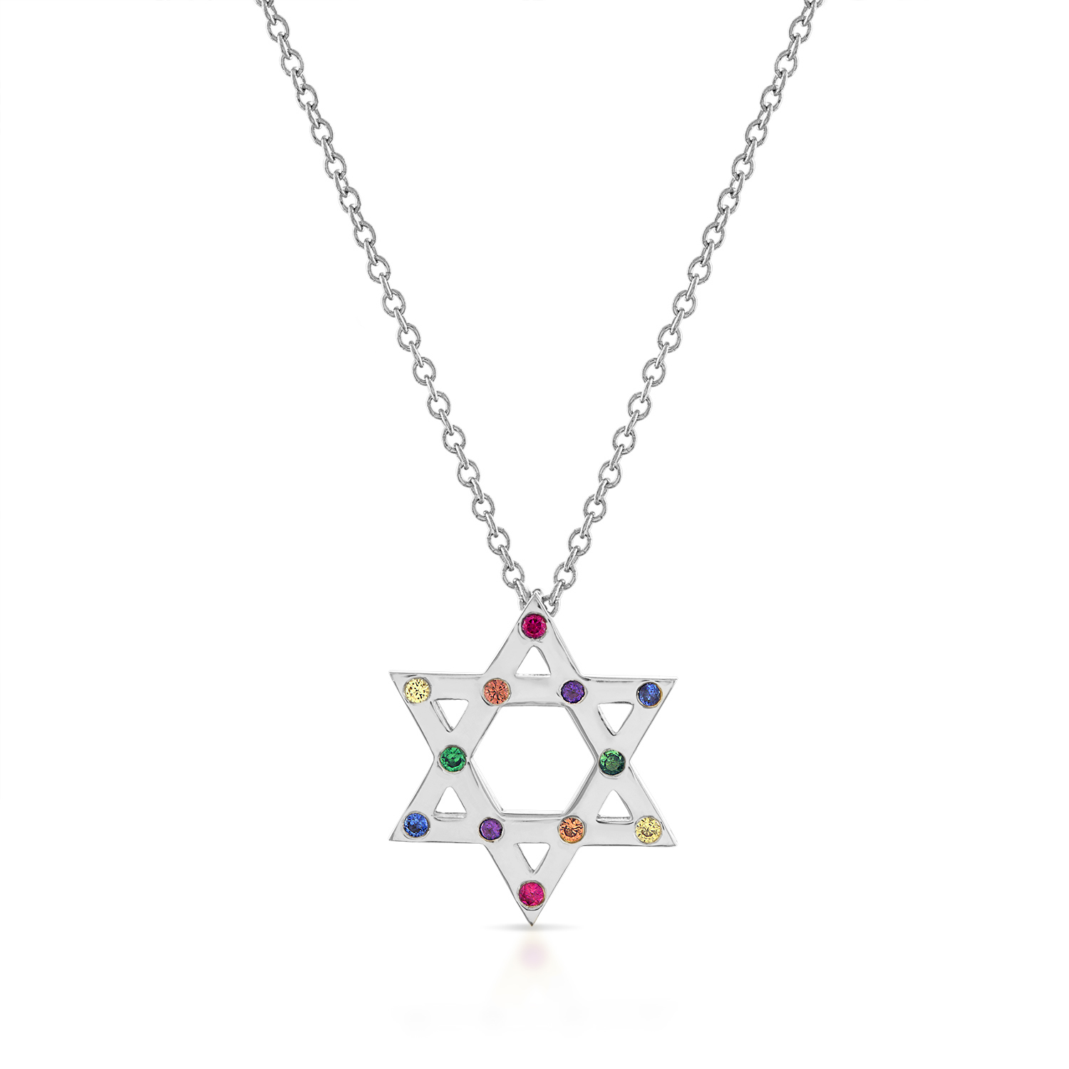 Scattered Rainbow Star of David