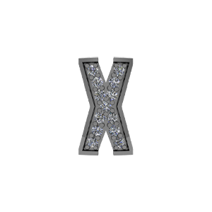 Slider Letter X Charm