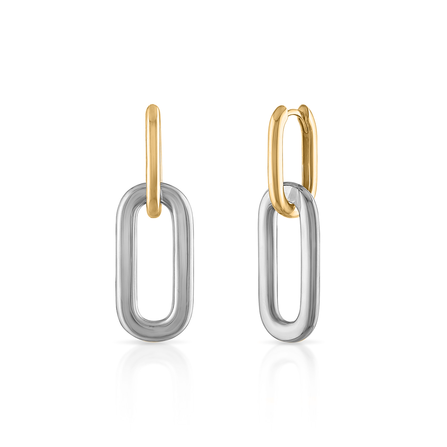 Paperclip Gold Drop Earrings