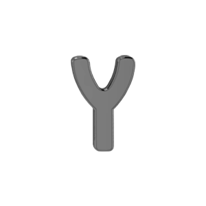 Slider Solid Letter Y Charm