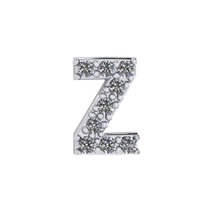 Slider Pave Letter Z Charm