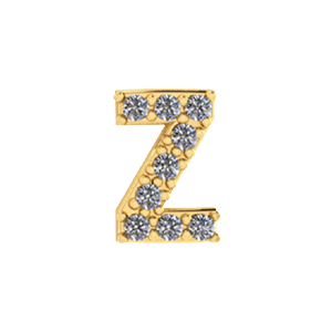 Slider Pave Letter Z Charm