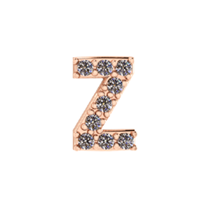 Slider Pave Letter Z Charm