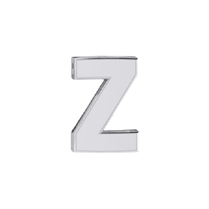 Slider Solid Letter Z Charm