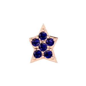 Slider Blue Sapphire Star Charm