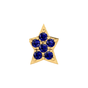 Slider Blue Sapphire Star Charm