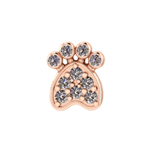 Slider Pave Dog Paw Charm