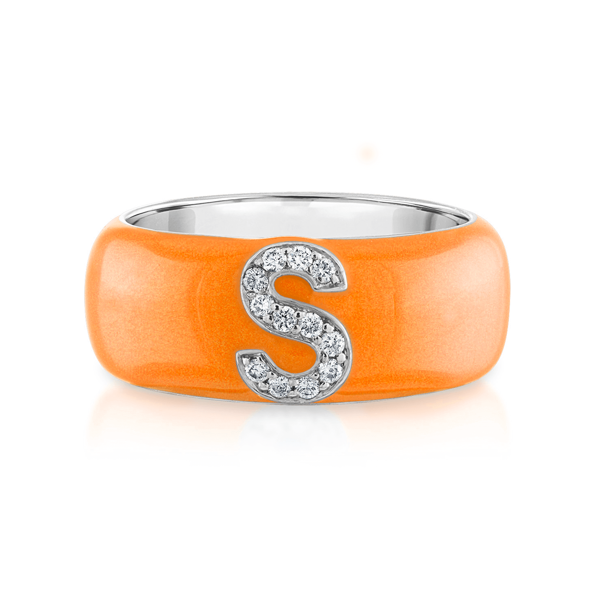 Enamel and Diamond Initial Cigar Band