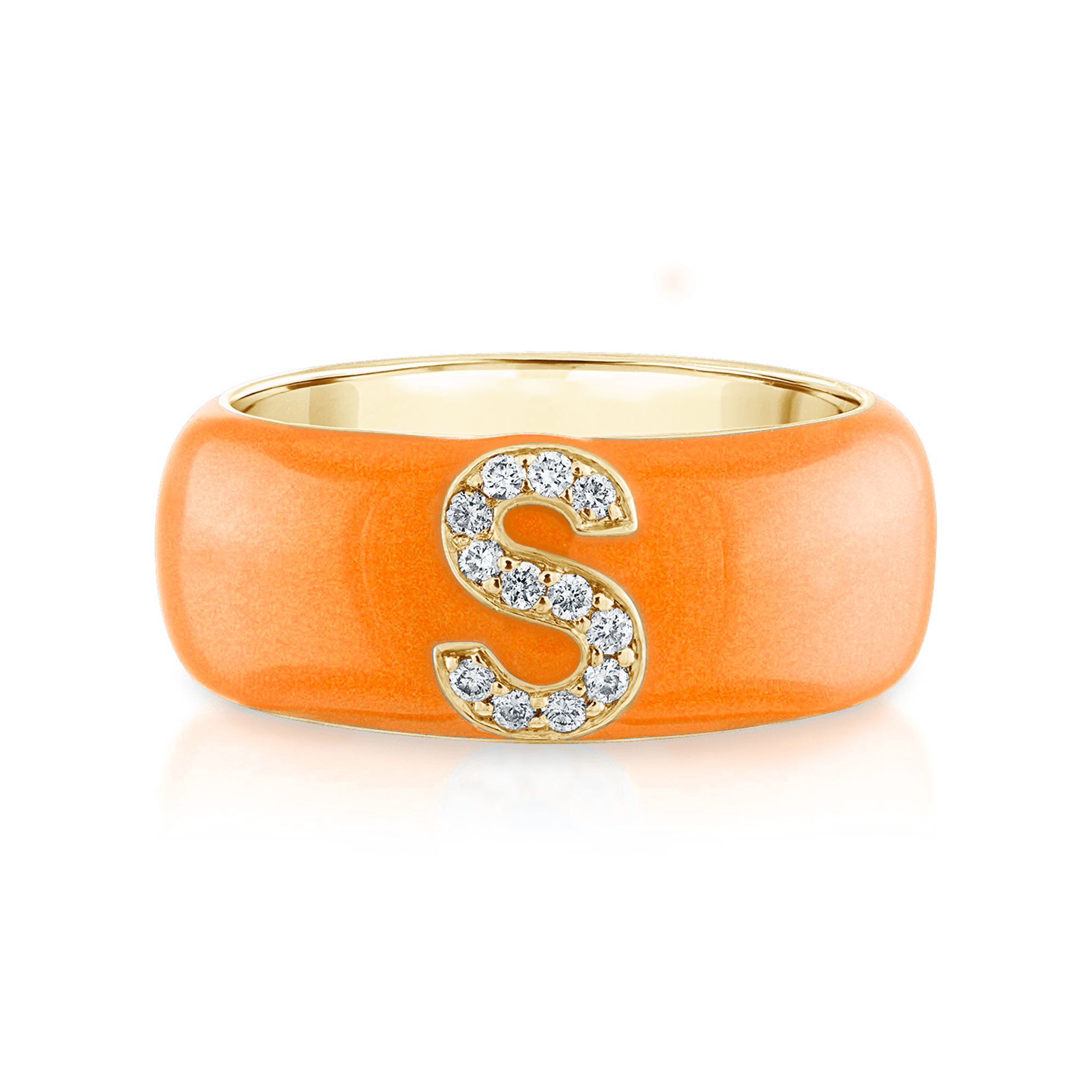 Enamel and Diamond Initial Cigar Band