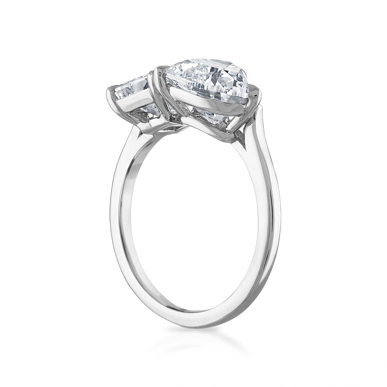 4.58cttw Heart Shaped and Radiant Cut Two-Stone Engagement Ring