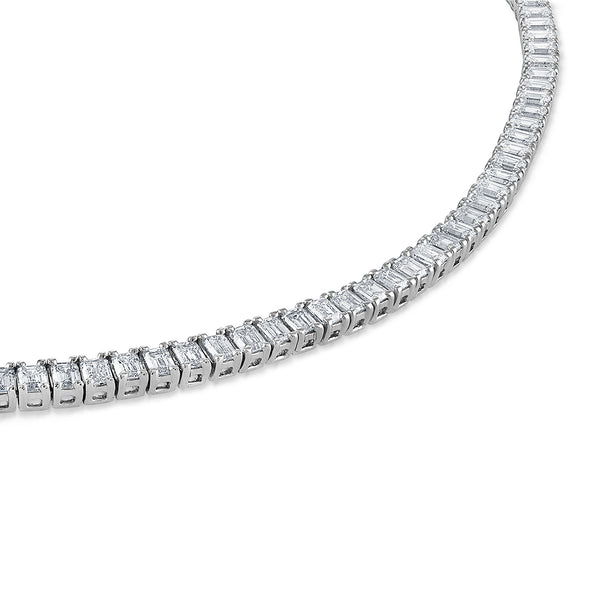 Emerald Cut Tennis Necklace Stephanie Gottlieb
