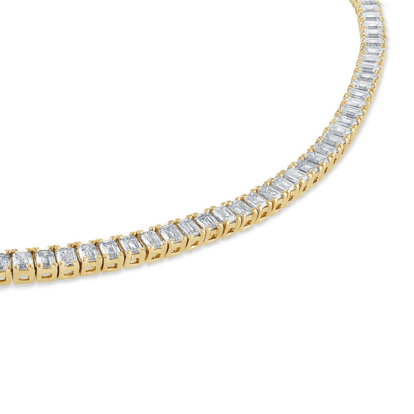 Emerald Cut Tennis Necklace Stephanie Gottlieb