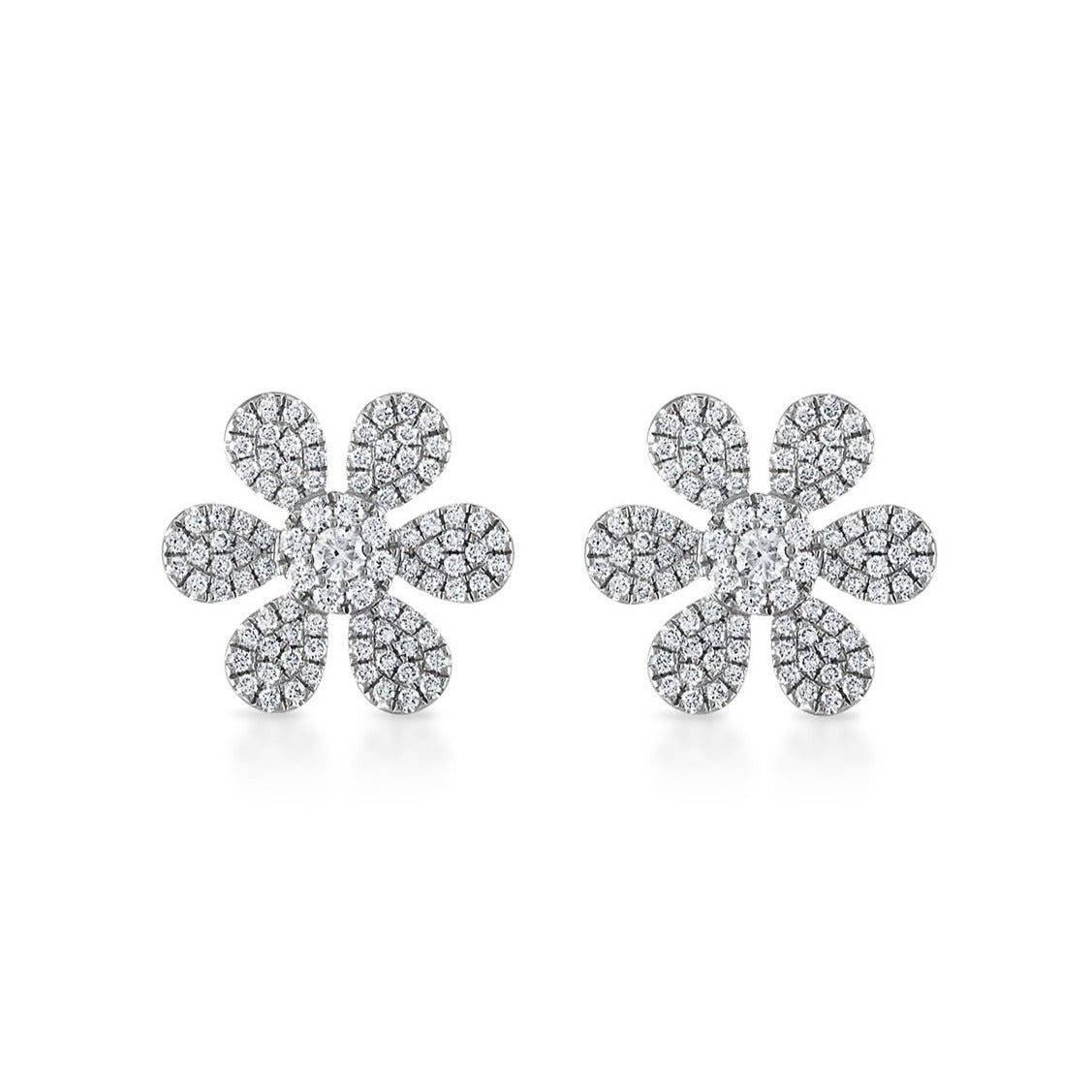 Jumbo Pave Flower Studs