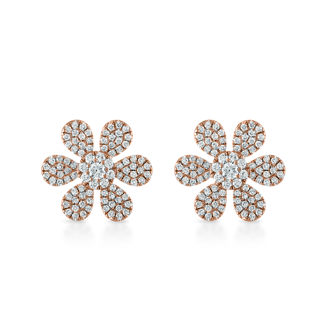 Jumbo Pave Flower Studs