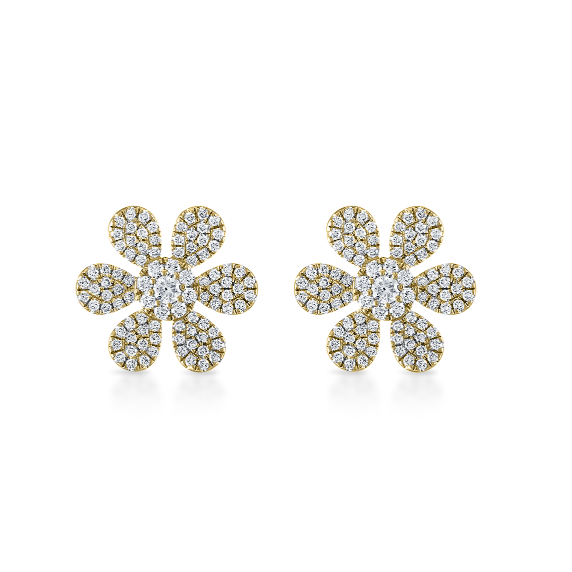 Jumbo Pave Flower Studs