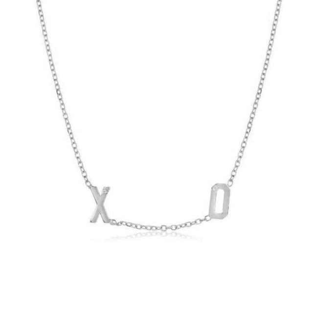 Mini diamond initial necklace Outlet