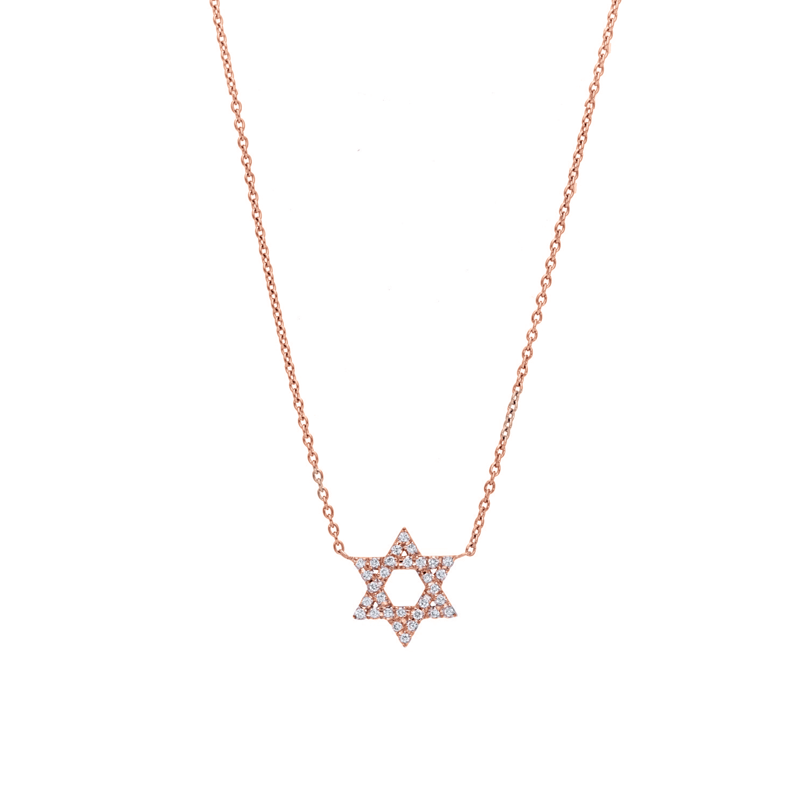 Star of David Pave Diamond Necklace