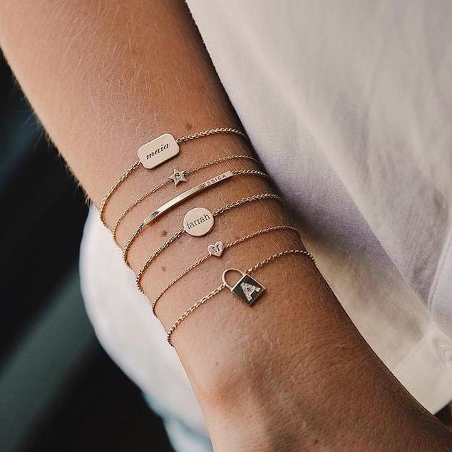Baguette Initial Bracelet – Suzy B Jewelry