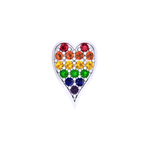 Slider Rainbow Heart Charm