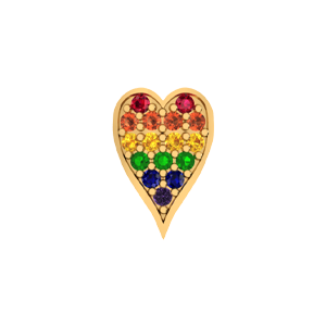 Slider Rainbow Heart Charm