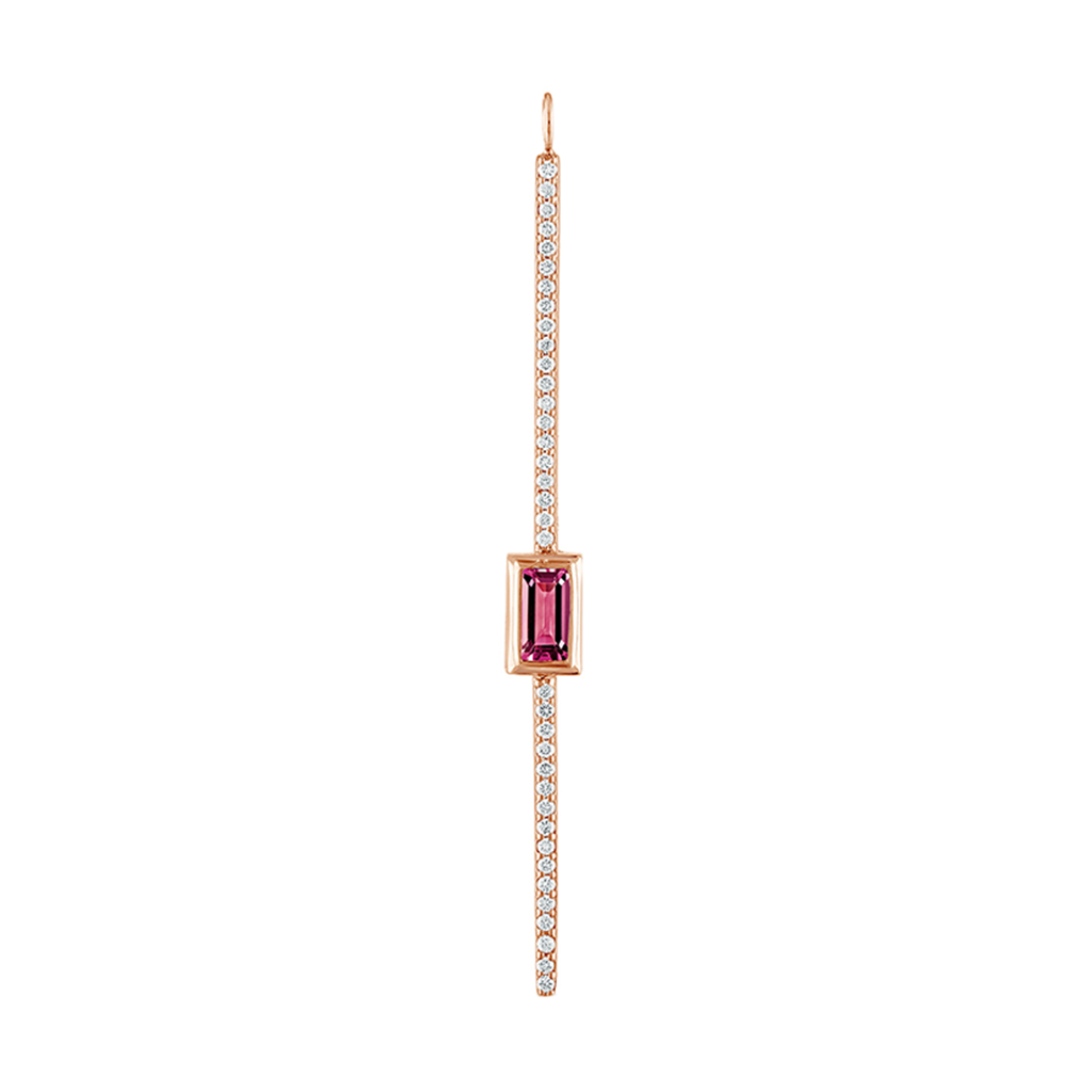 Baguette Shape Pave Stick Charm