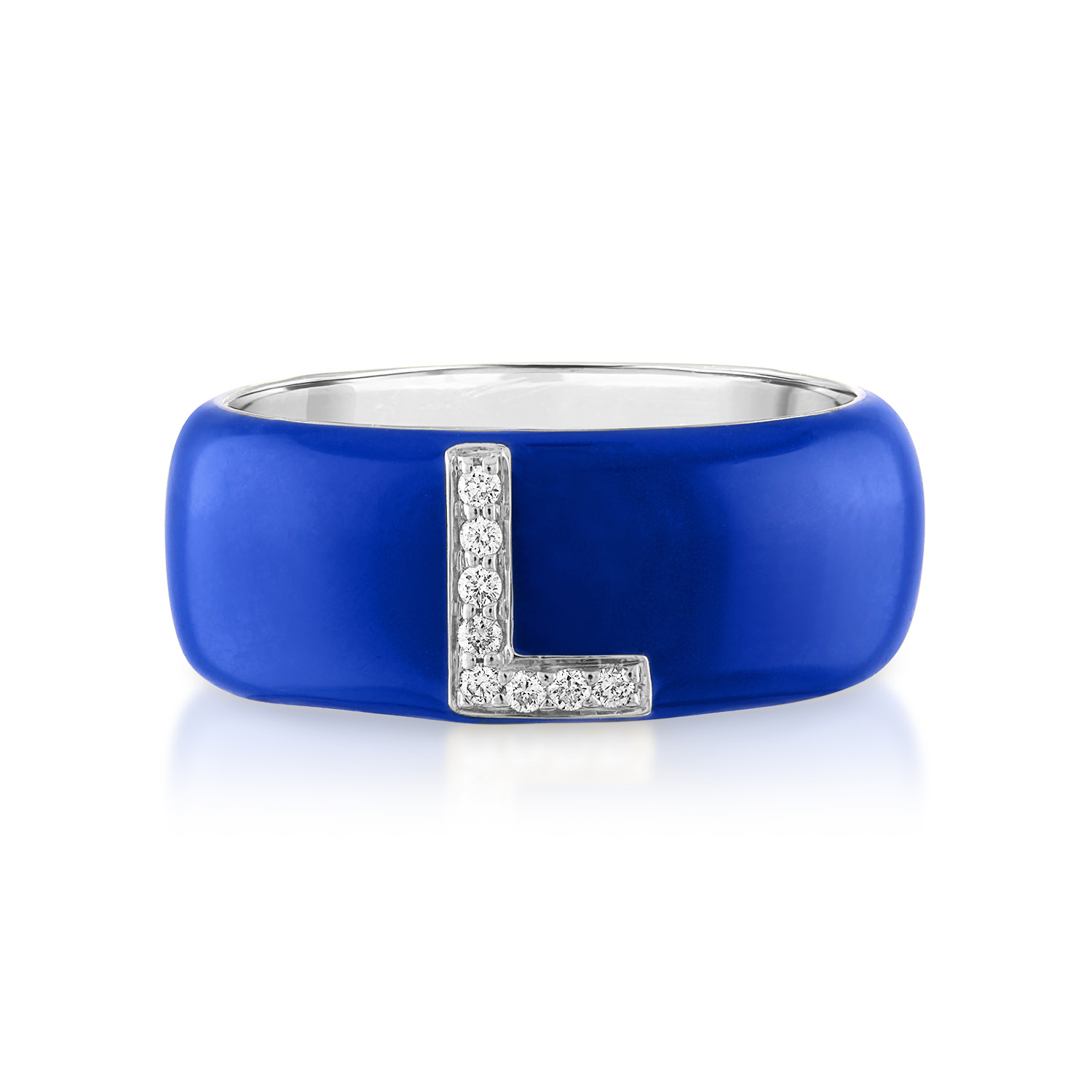 Enamel and Diamond Initial Cigar Band