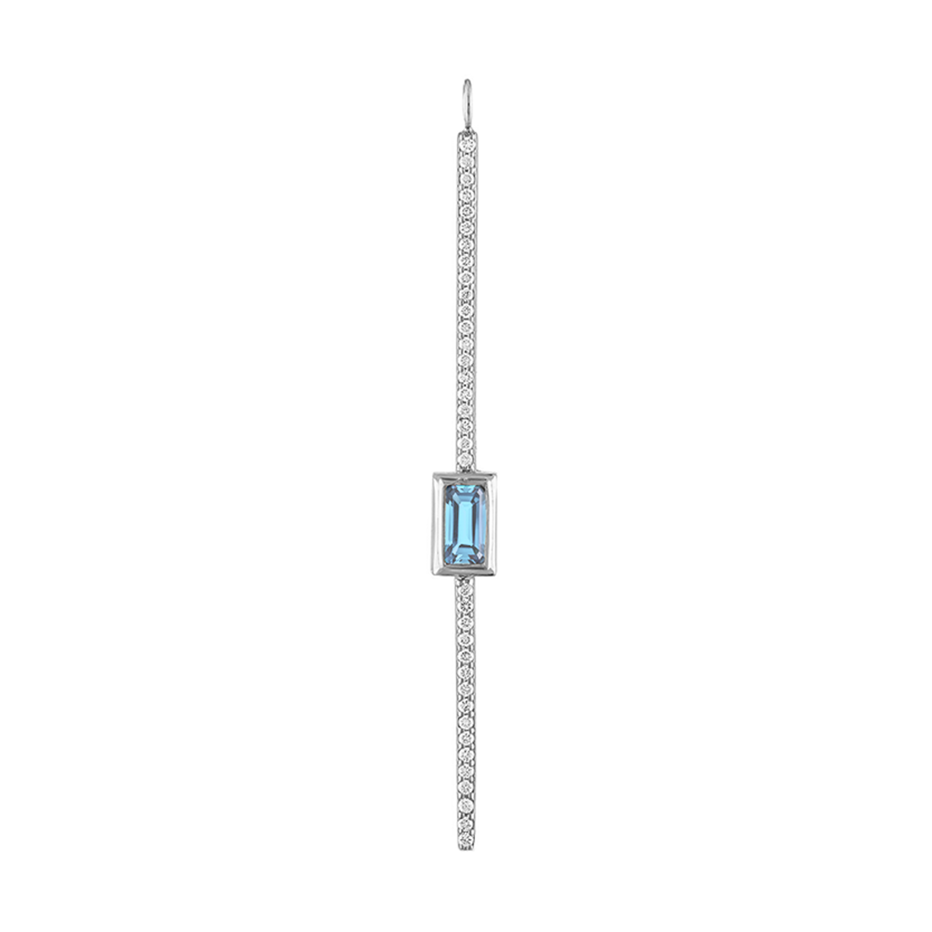Baguette Shape Pave Stick Charm