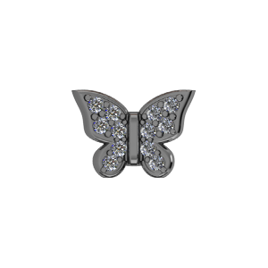 Slider Pave Butterfly Charm
