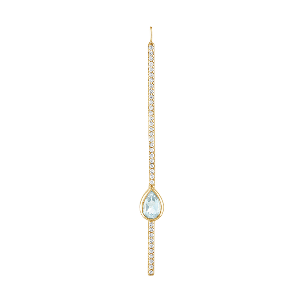 Pear Shape Pave Stick Charm