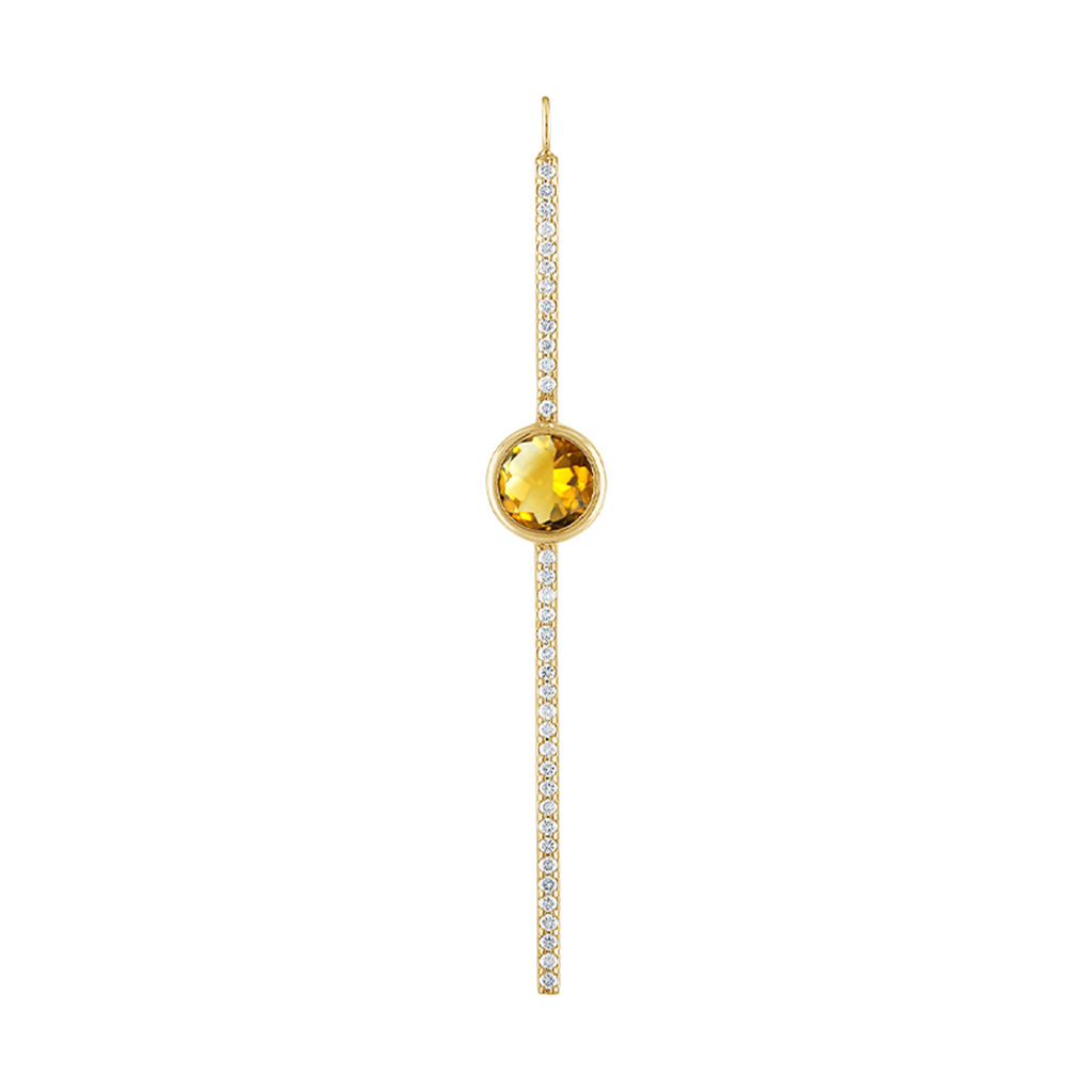 Round Shape Pave Stick Charm